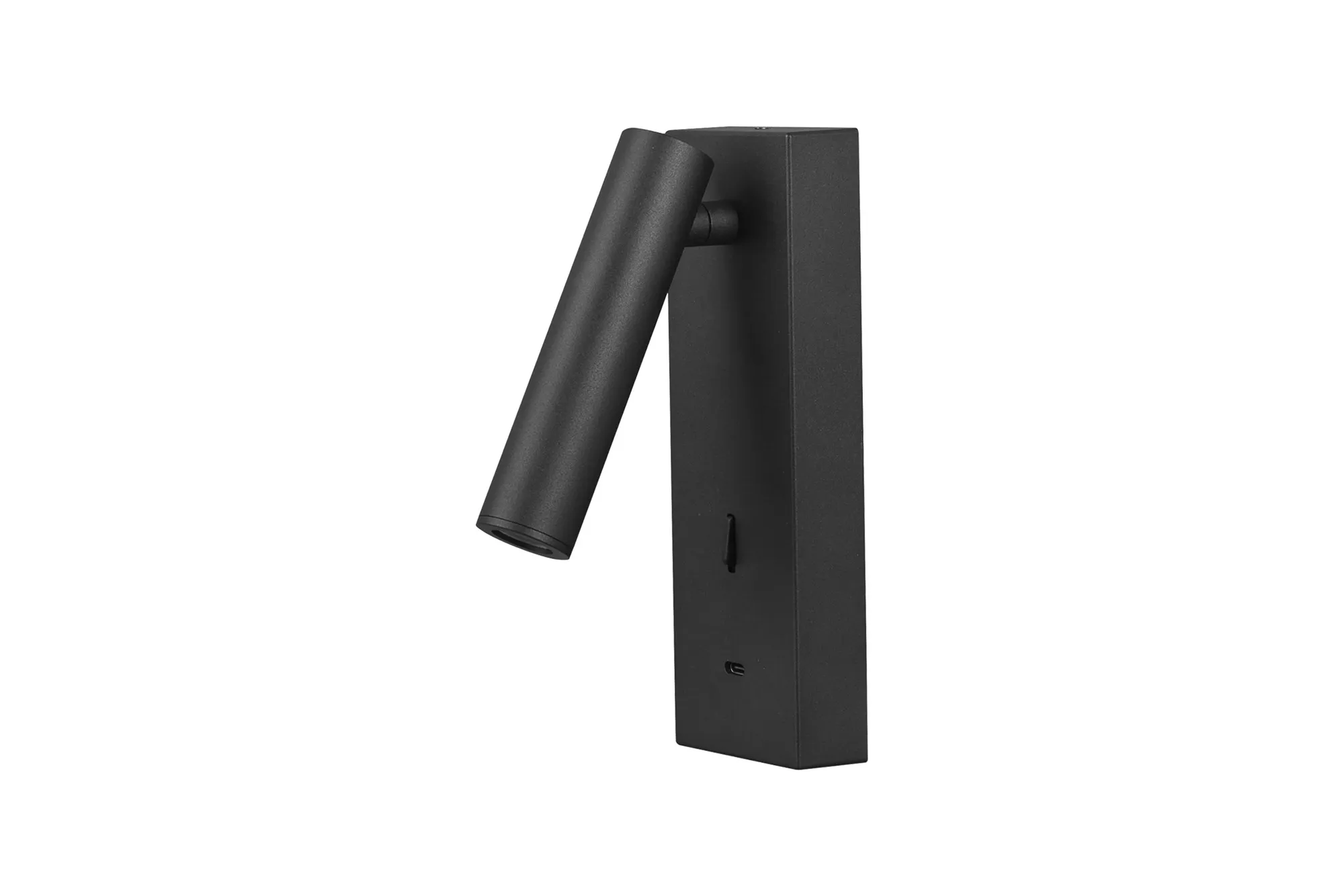M8985  Tarifa III Switched Wall/Reading Light Adjustable With USB-C Socket, 3W LED, 3000K, 210lm, Switched, Black, 3yrs Warranty